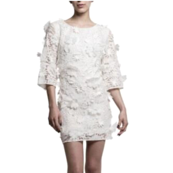 Ark & Co. Dresses & Skirts - Ark & Company Floral Lace White Dress Size Small